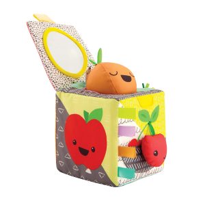 PEEK AND SEEK SENSORY DISCOVERY CUBE (IN KRAFT BROWN BOX WITH LINE ART/NOT IN COLOR RETAIL PACKAGE - SEE PAGE 69 IN INDE