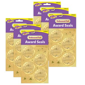 EXCELLENCE GOLD AWARD SEALS STICKERS
