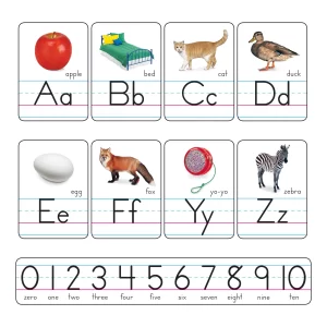 PHOTO ALPHABET CARDS ZANER BLOSER MANUSCRIPT BULLETIN BOARD SET