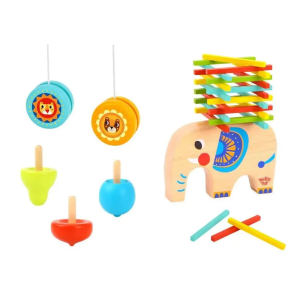 JUEGO DE APILAMIENTO TEMA ELEFANTE - ELEPHANT STACKING GAME