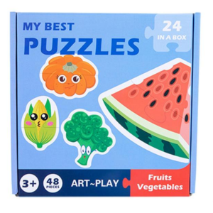 MY BEST PUZZLES FRUITS VEGETABLES 48 PCS