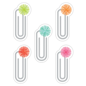BLACK, WHITE AND STYLISH BRIGHTS PAPER CLIPS MINI CUT-OUTS COLORFUL CUT-OUTS - MINI - ASSORTED