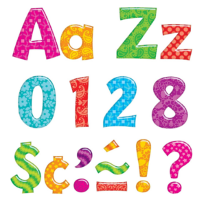 COLORFUL PATTERNS 4PULG PLAYFUL COMBO READY LETTERS