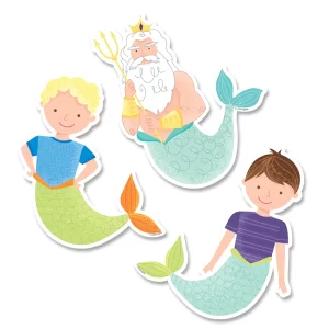 KING NEPTUNE AND FRIENDS 6 DESIGNER CUT-OUTS