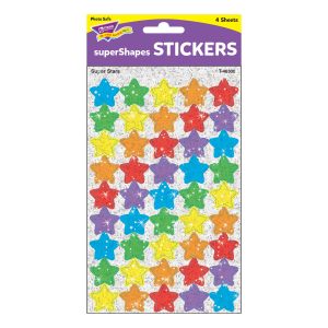 SUPER STARS SUPERSHAPES STICKERS SPARKLE