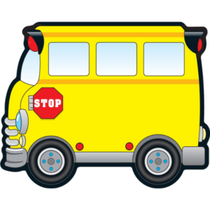 SCHOOL BUSES CUT-OUTS COLORFUL CUT-OUTS - SINGLE