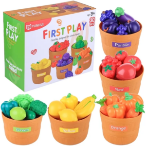 CANASTA DE FRUTAS Y VERDURAS - FIRST PLAY FRUTAS Y VERDURAS 30 PCS