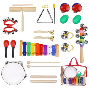 INSTRUMENTOS DE MADERA DE COLORES 13 PIEZASNAS