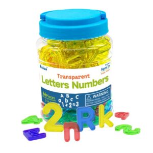 TRANSPARENT LETTERS AND NUMBERS 66 PCS