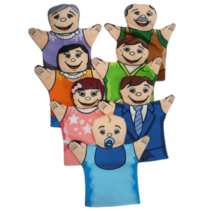 TITERES DE LA FAMILIA SET DE 7 ABUELO, ABUELA, MAMA, PAPA, HIJO, HIJA, BEBE. MIDEN 10 TIENEN DOBLE LADO