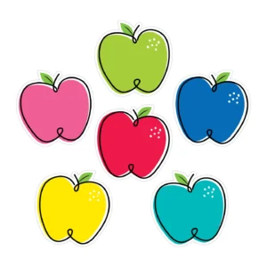 DOODLE APPLES CORE DECOR 6 DESIGNER CUT OUTS