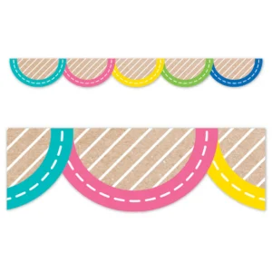 COLORFUL KRAFT JUMBO SCALLOPS KRAFTY POP EZ BORDER