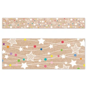 COLORFUL KRAFT STARS ON STRINGS KRAFTY POP EZ BORDER