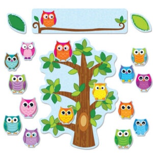 COLORFUL OWLS BEHAVIOR BULLETIN BOARD SET BULLETIN BOARD SETS - DECORATIVE