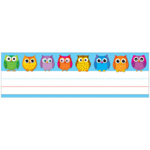 COLORFUL OWLS NAMEPLATES DESKPLATES - NAMES