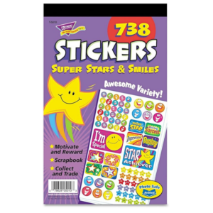 SUPER STARS AND SMILES STICKER PAD