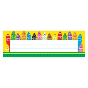 COLORFUL CRAYONS DESK TOPPERS NAME PLATES SINGLE DESIGN